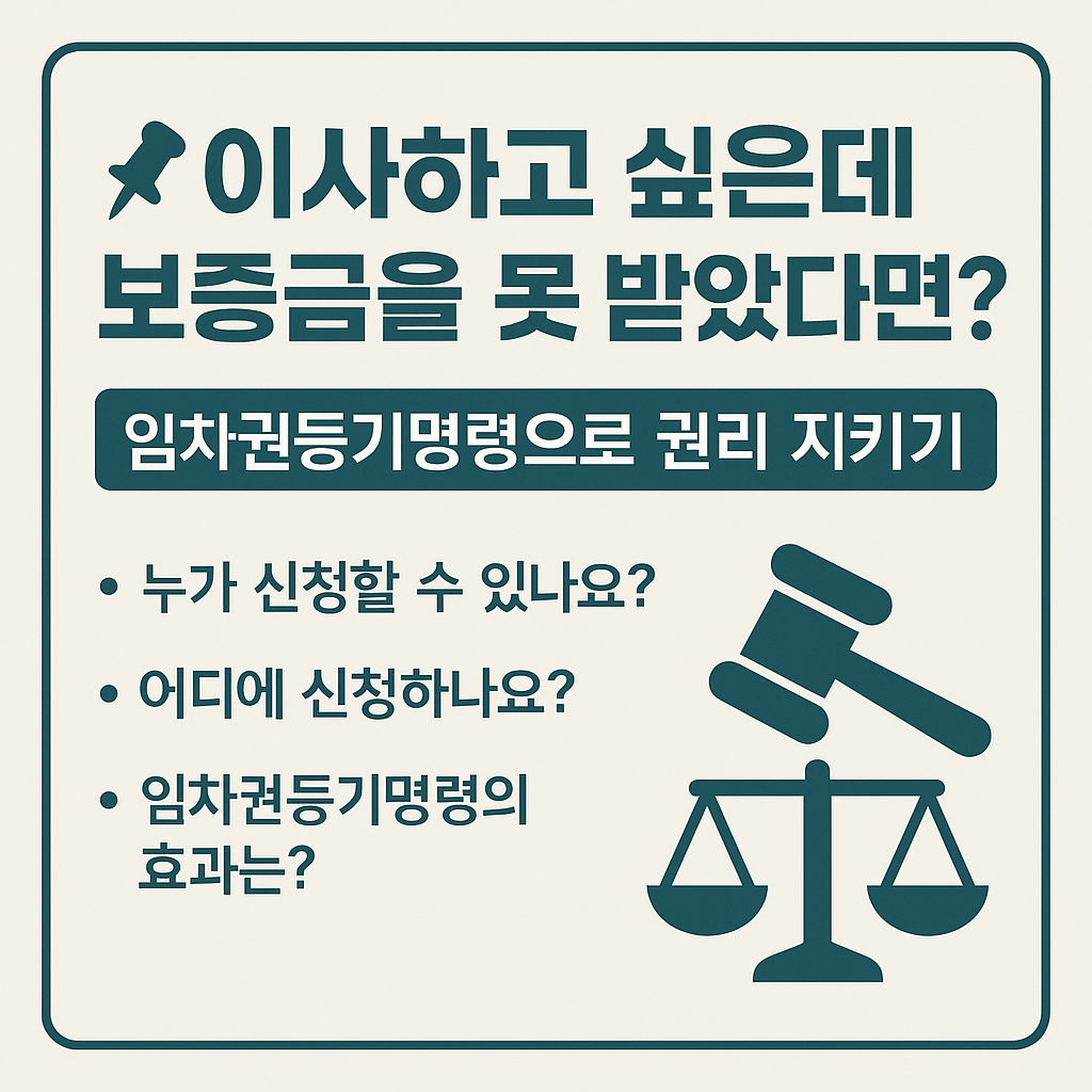 이사하고 싶은데 보증금을 못 받았다면?