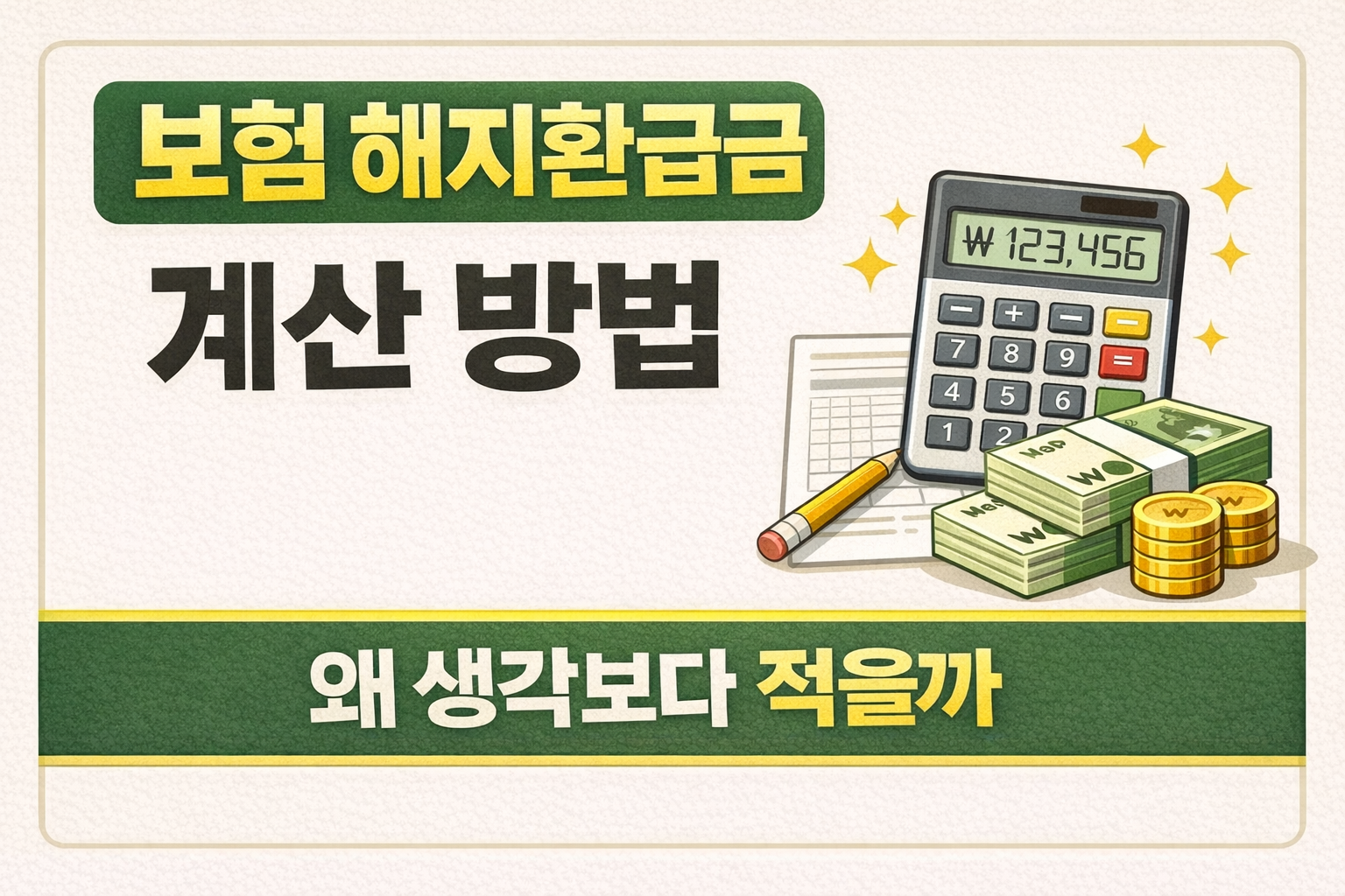 보험 해지환급금 계산 방법 설명 썸네일