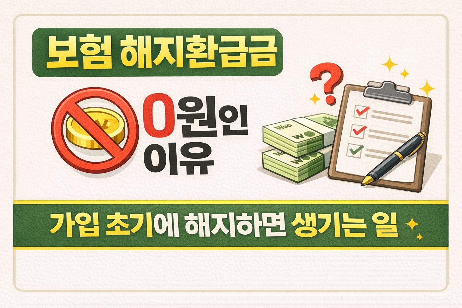 보험 해지환급금 0원 발생 이유 설명 썸네일