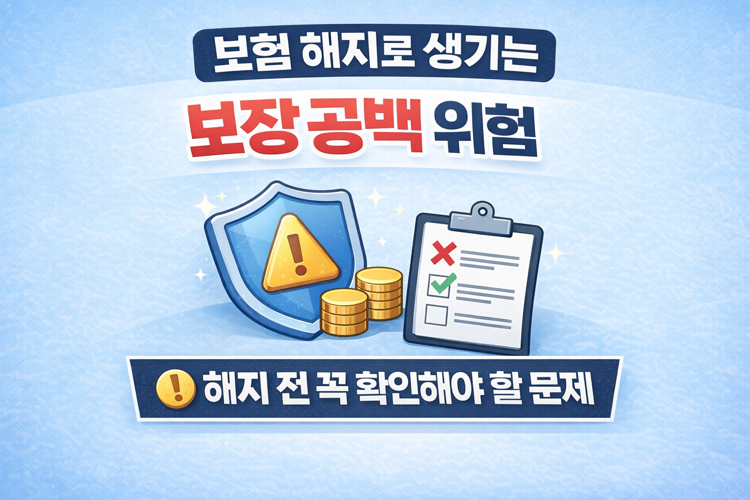 보험 해지로 생기는 보장 공백 위험과 해지 전 확인 사항 설명 썸네일