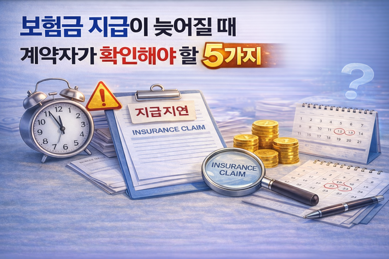 보험금 지급 지연 시 확인해야 할 사항 정리 – 보험금 심사와 사고 조사 절차 설명