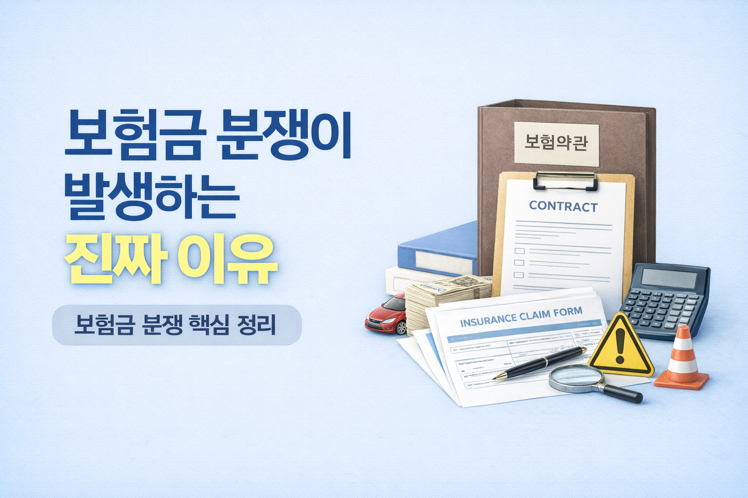 보험금 분쟁이 발생하는 진짜 이유 – 보험 약관 기준과 보험금 분쟁 구조 핵심 정리