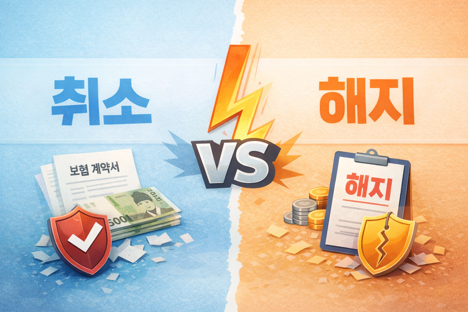 보험 계약 취소와 해지 차이 비교 핵심 정리 썸네일