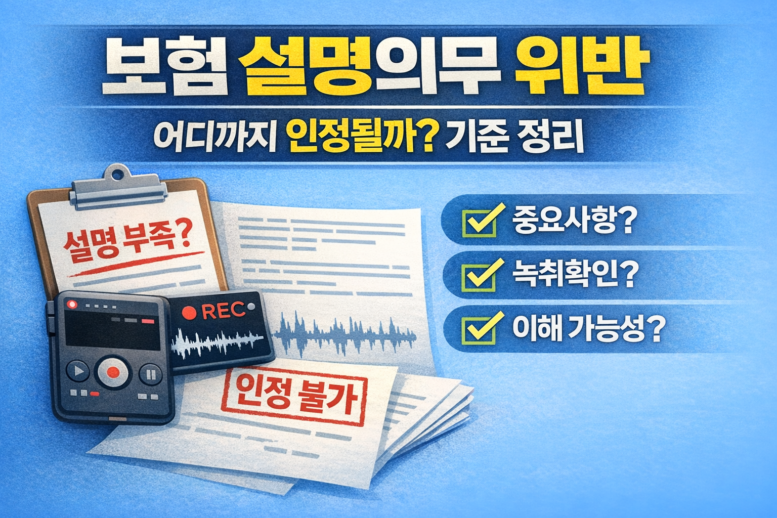 보험 설명의무 위반 인정 기준과 사례 핵심 정리 썸네일