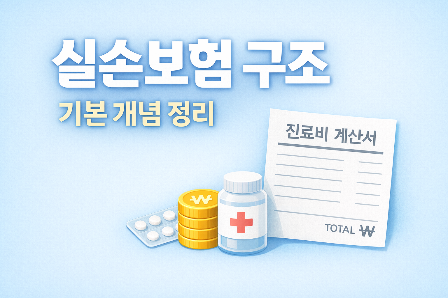 실손보험 구조 기본 개념 정리 의료비 계산 자기부담금 설명이 담긴 썸네일