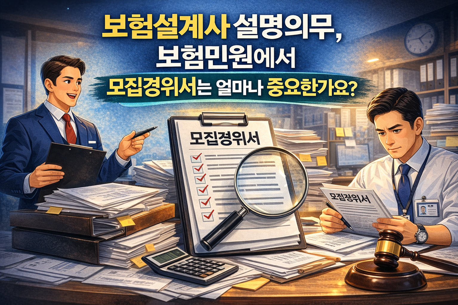 보험설계사 설명의무와 보험민원에서 모집경위서의 중요성을 설명하는 썸네일 이미지