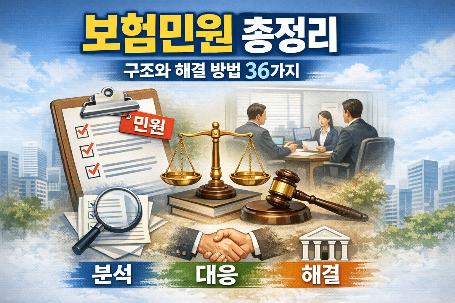 보험민원 총정리 구조와 해결 방법 36가지 보험민원 유형과 대응 절차 안내하는 썸네일