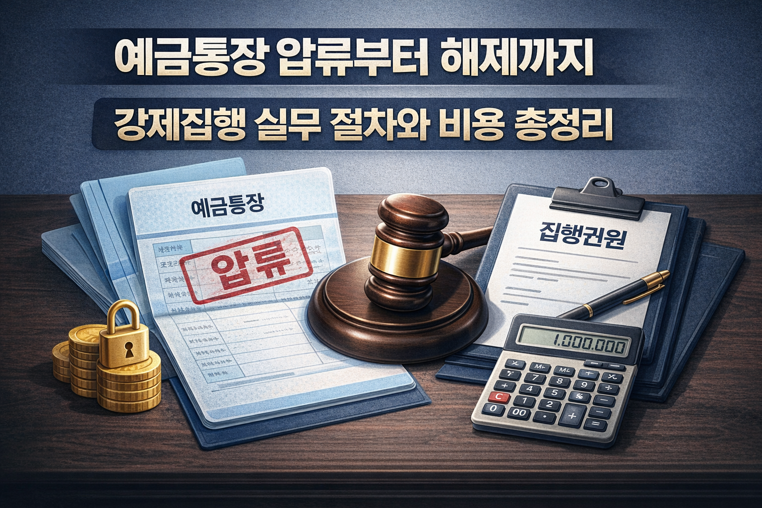 예금통장 압류 해제 강제집행 절차 비용 총정리