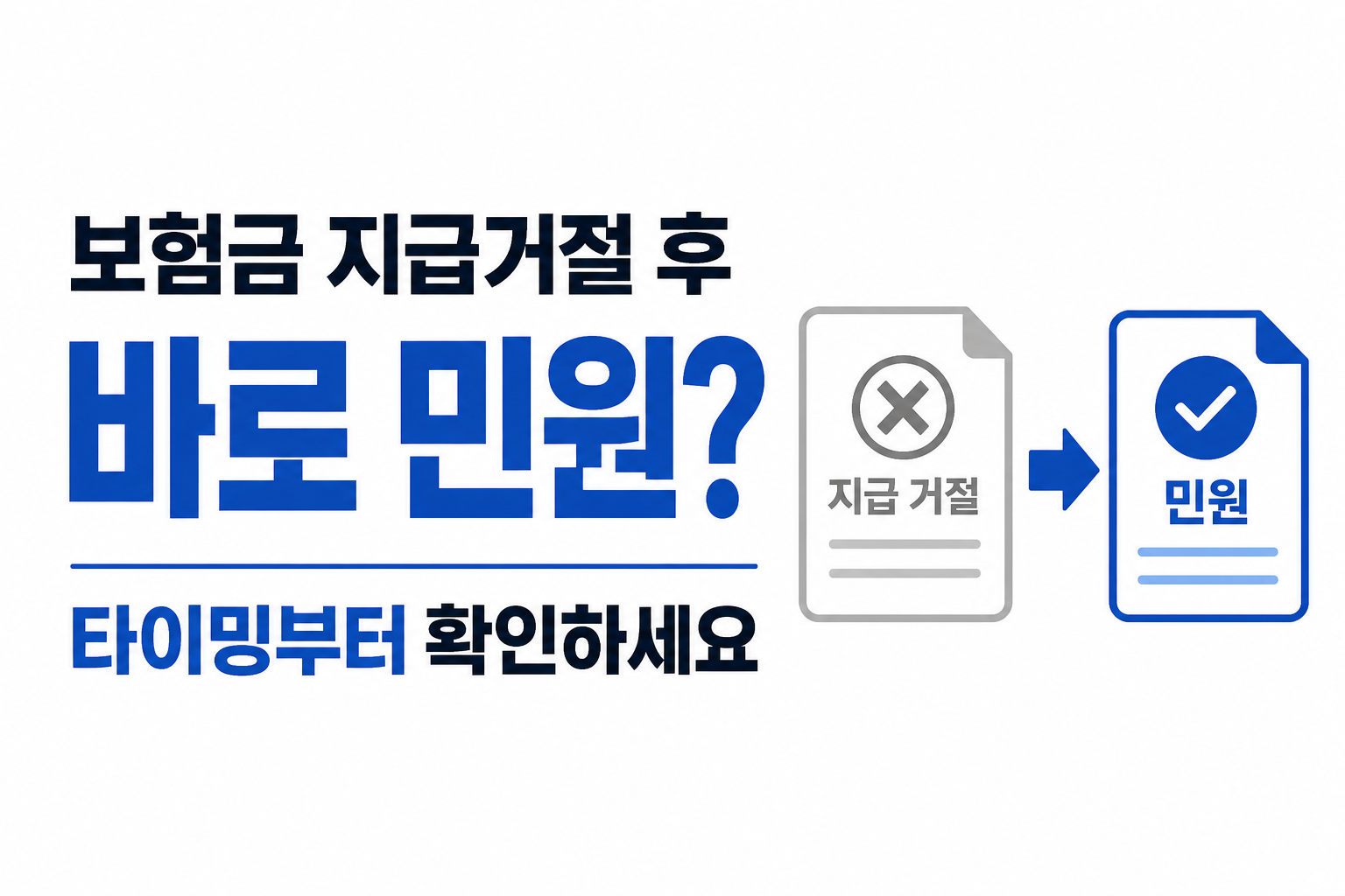 보험금 지급거절 후 금감원 민원 타이밍 판단 기준을 설명하는 썸네일