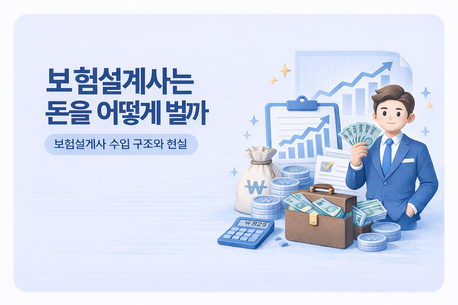 보험설계사 수입 구조와 돈을 버는 방식을 설명하는 인포그래픽 이미지