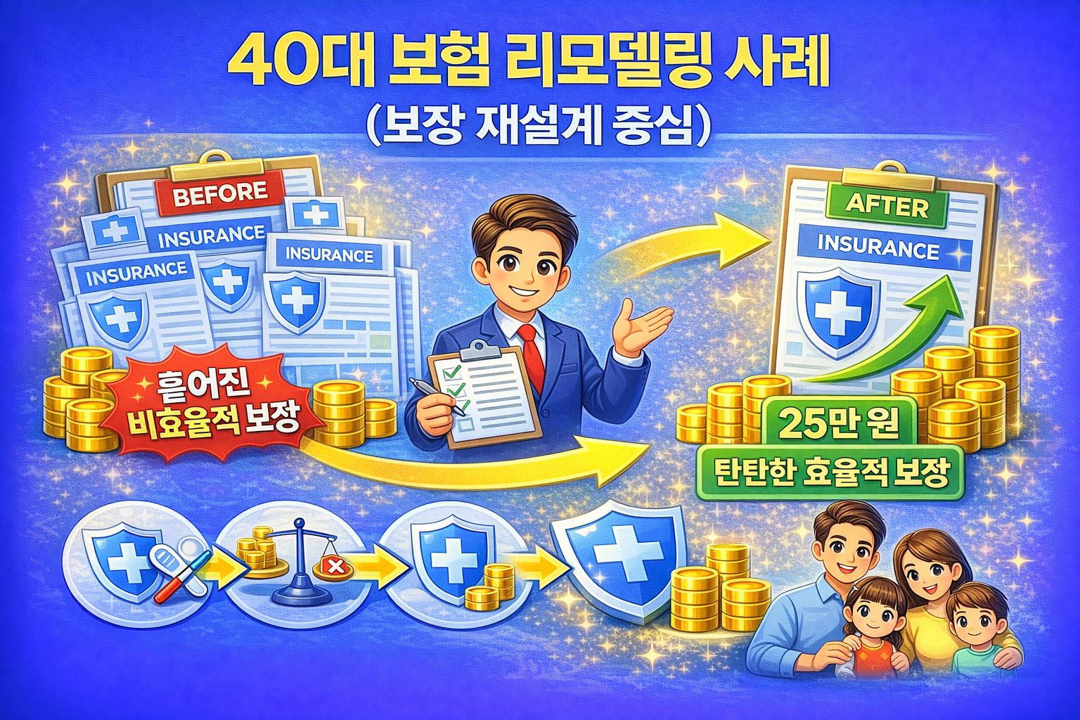 40대 보험 리모델링 사례 보장 재설계 중심 썸네일