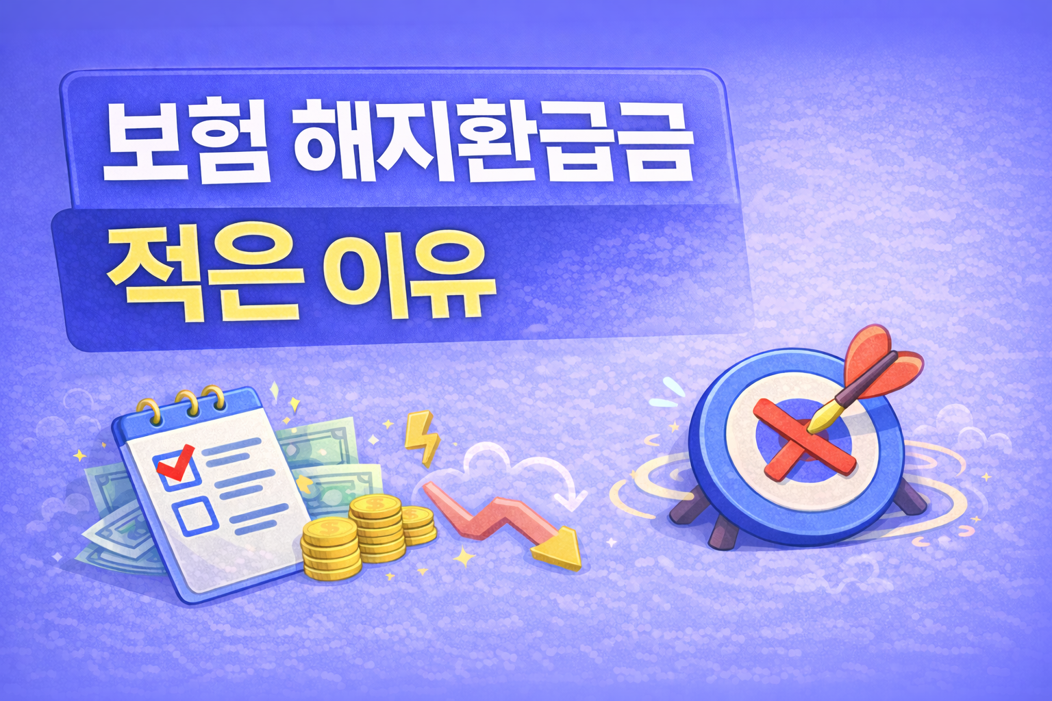 보험 해지환급금이 적은 이유를 구조 중심으로 설명하는 블로그 썸네일 이미지
