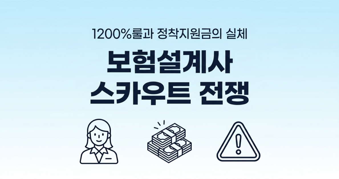보험설계사 1200%룰과 정착지원금과 스카웃 전쟁