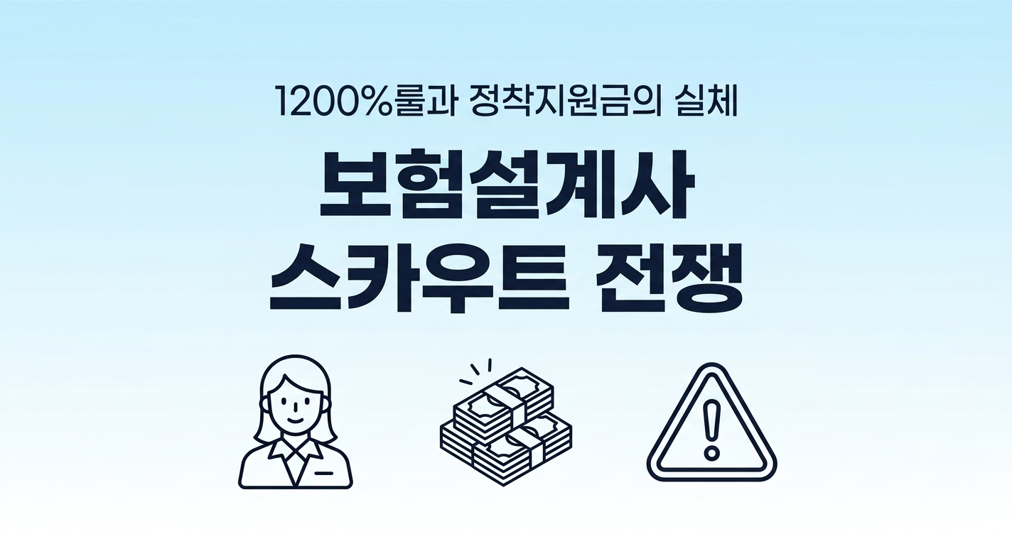 보험설계사 1200%룰과 정착지원금과 스카웃 전쟁