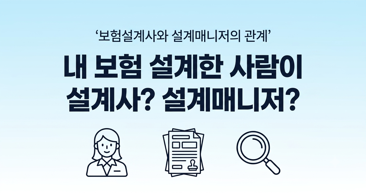 보험설계사와 설계매니저의 역할과 관계