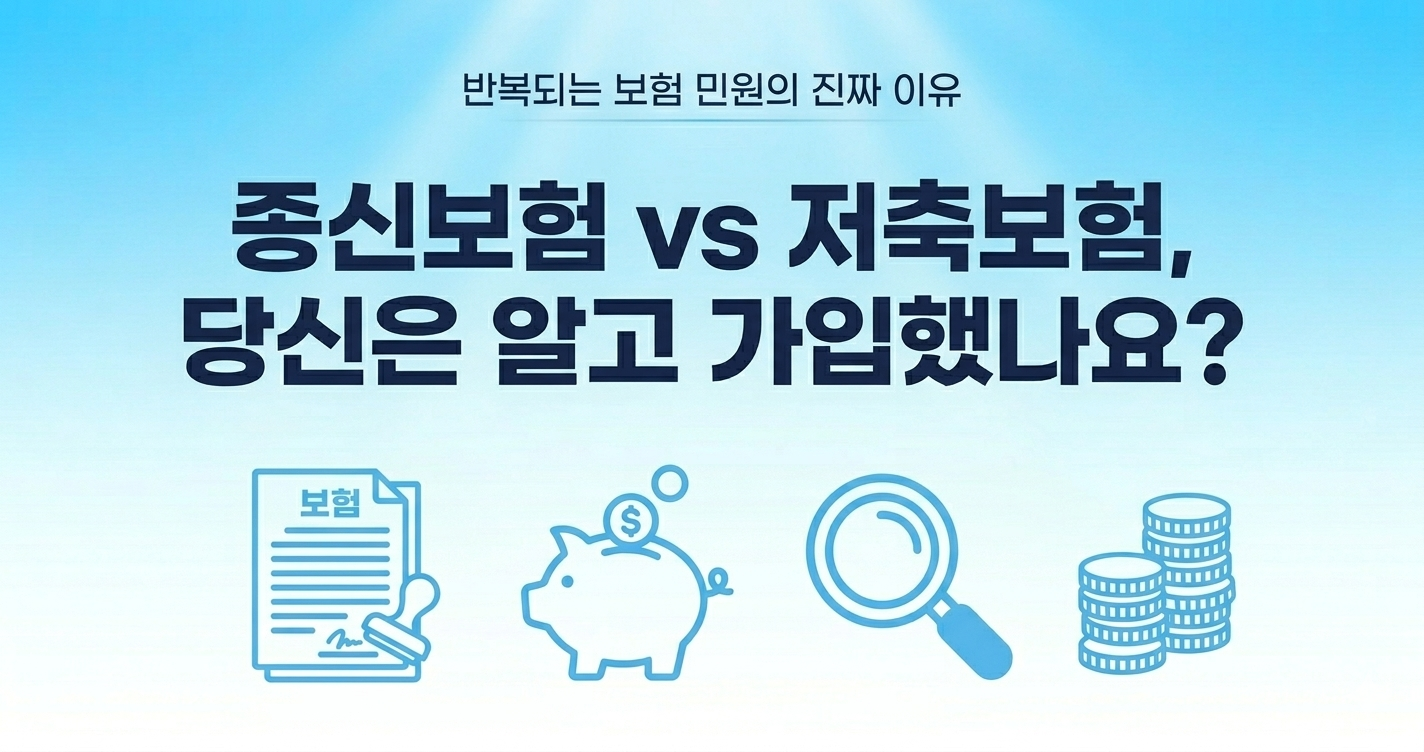 종신보험과 저축보험의 차이 및 민원 이유